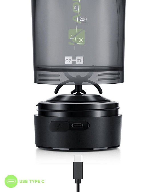 Шейкер спортивний електричний VOLTRX Gallium 700 мл. Tritan Green Кам'янське - фото 7