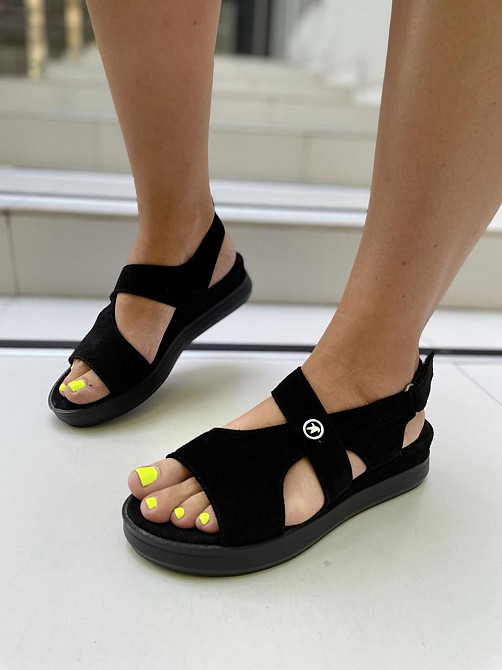 Olli БосонІжки жіночі OLLI Л-4-21747 чорні (літо, замша натуральна) (3656) 37р.38р. Коломыя - изображение 8