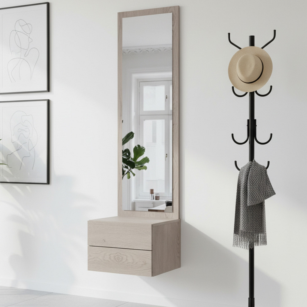 Підвісна тумба з дзеркалом Doros Сола Канноло/Кашемір 45х40х168.6 (DRS-011895) Львів - фото 1