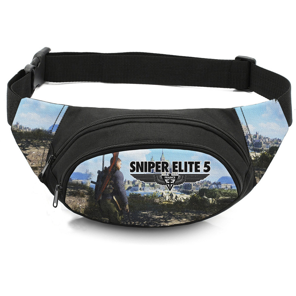 Сумка-бананка дитяча з принтом Sniper Elite поясна сумка для хлопчика (4705) Київ - фото 1