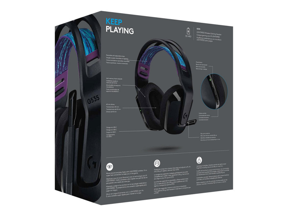 Гарнітура Logitech G535 Black (981-000972) Чорний Харків - фото 6