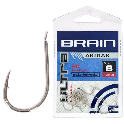 Крючок Brain fishing Ultra Akinak 8 (20шт/уп) (1858.52.55) Винница - изображение 1