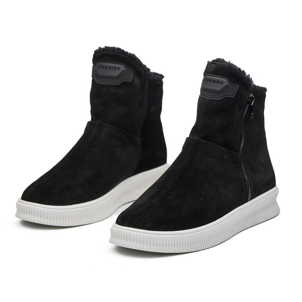 Чоловічі зимові стильні черевики з натуральної шкіри та хутра Харків - фото 5