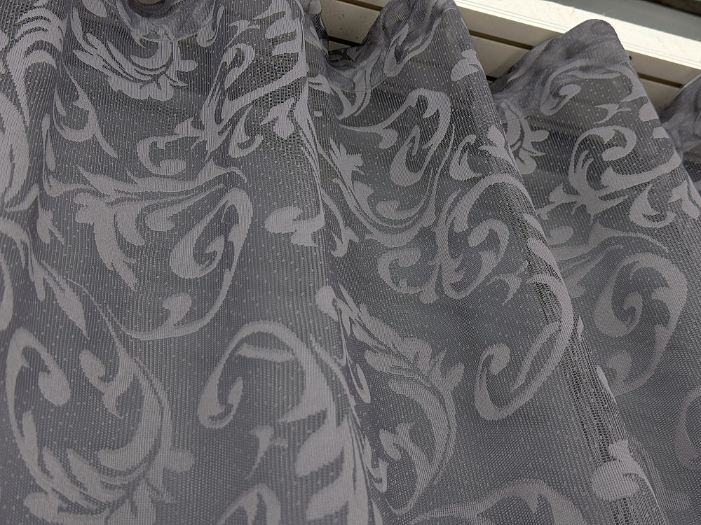 Тюль VR-Textil 1484т Жакард з вишивкою графітовий 300х270 см (40-323) Київ - фото 8