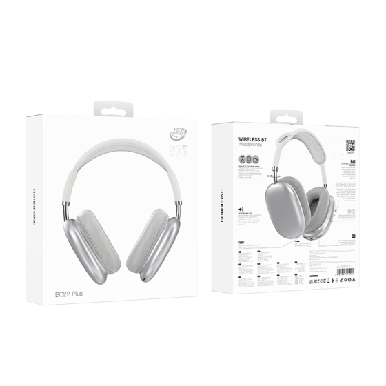 Бездротові накладні навушники BOROFONE BO22 Plus Elegant BT headphones Silver Київ