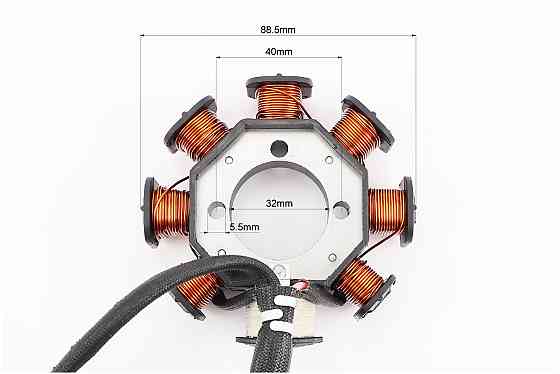 Kinlon JL150-70C Статор магнето (генератора) (8 котушок "5 дротів"), (d=88,5мм) Бершадь