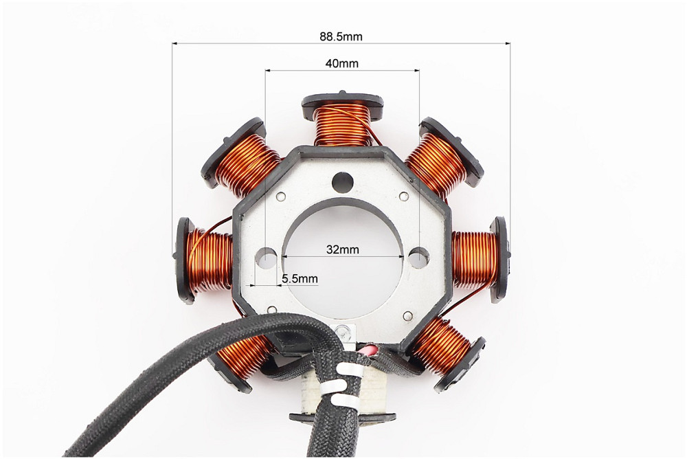 Kinlon JL150-70C Статор магнето (генератора) (8 котушок "5 дротів"), (d=88,5мм) Бершадь - изображение 3