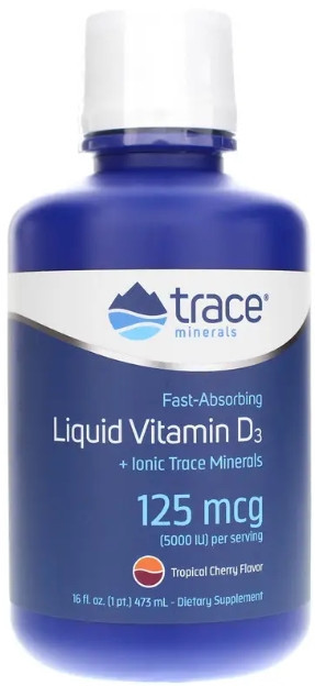 Жидкий витамин Д3 Trace Minerals Research  Liquid Vitamin D3 5000 МЕ 473 мл вишня Киев - изображение 1