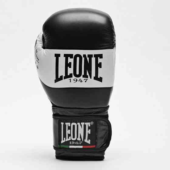 Боксерські рукавички Leone Shock Black 16 унцій натуральна шкіра Nappa, пінно-гелевий наповнювач, для тренувань і спарингів Київ