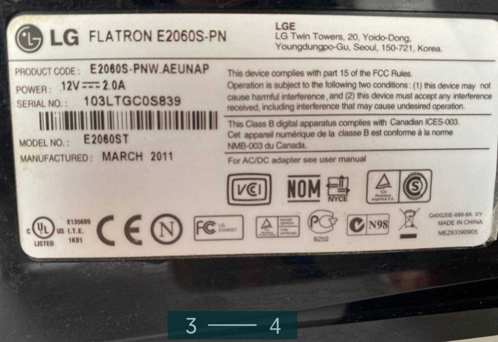 Монітор: 20" LG Flatron e2060s -pn. Київ - фото 3
