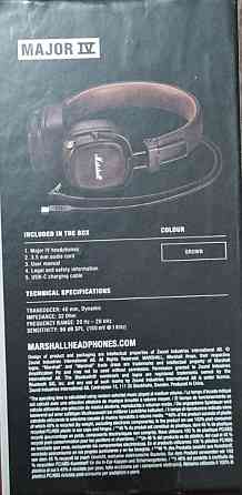 Навушники Marshall Major 4 Major IV Bluetooth Black/Brown оригінал. Киев