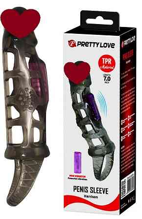 Насадка-презерватив с вибрацией PRETTY LOVE - Harrison Penis sleeve, BI-026209-1 Sex Aura Киев
