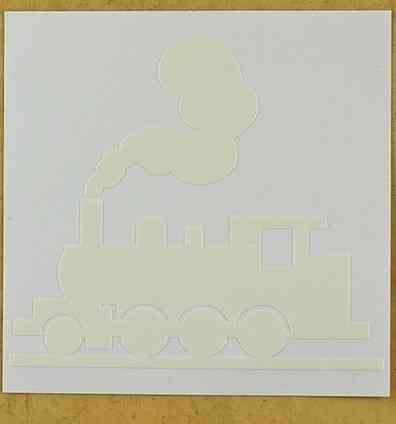 Фосфорная наклейка Паровоз 10 на 10 см голубой Киев