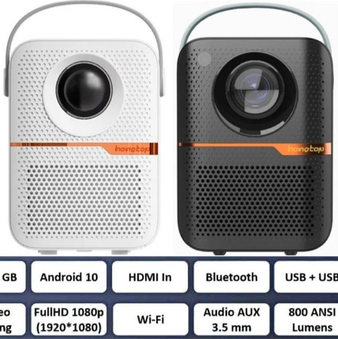Проектор: HONGTOP P10 HD 4/64Gb. Мини кинотеатр , телевизор Smart TV Xiao Харьков - изображение 1