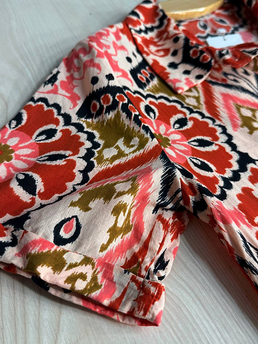 Сукня жіноча Mix Ray 4338 довга з воланом і орнаментом червона, червоний, S Київ - фото 3