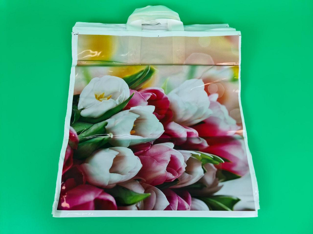 Пакет 40*42 петлева ручка Тюльпан Рожевий Комсерв (25 шт.) Харків - фото 1