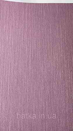 Шпалери метрові вінілові на флізелін дизайнерські Erismann Elle однотонні тонка смужка під тканину бузковий Київ