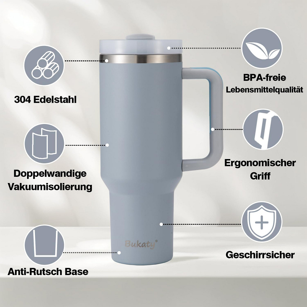 Термочашка з трубочкою Bukaty 0.9L Луцк - изображение 3