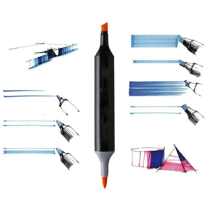 Набор двухсторонних маркеров, Sketch Marker, 36 цветов, в сумке Киев - изображение 9