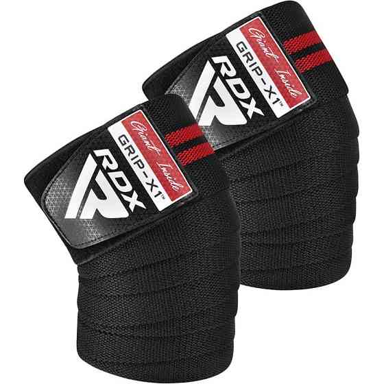 Бинти на коліна RDX GYM KNEE WRAP R11 BLACK/RED Кам'янське