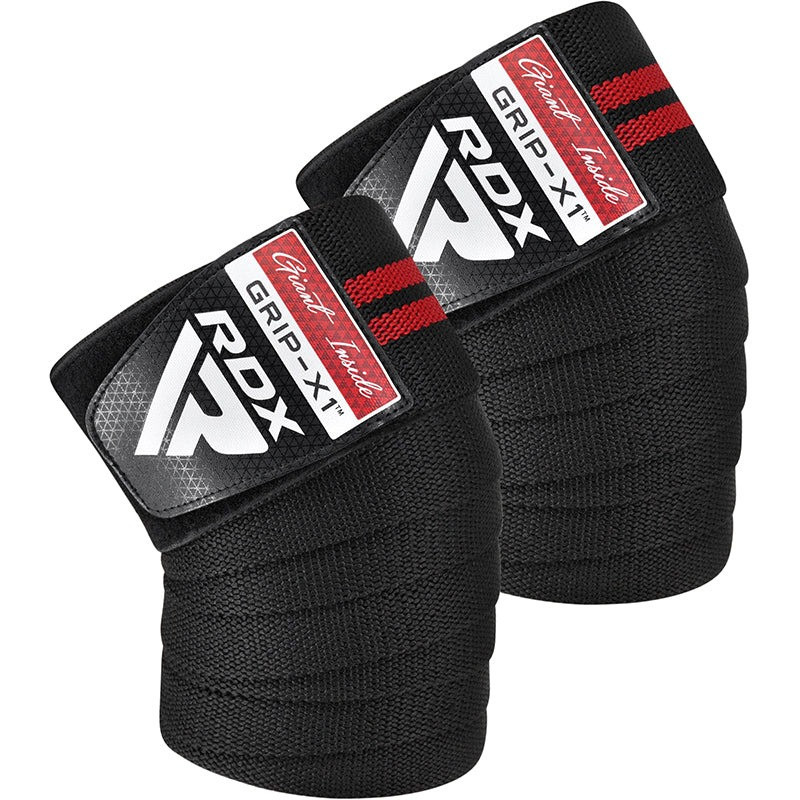 Бинти на коліна RDX GYM KNEE WRAP R11 BLACK/RED Каменское - изображение 1