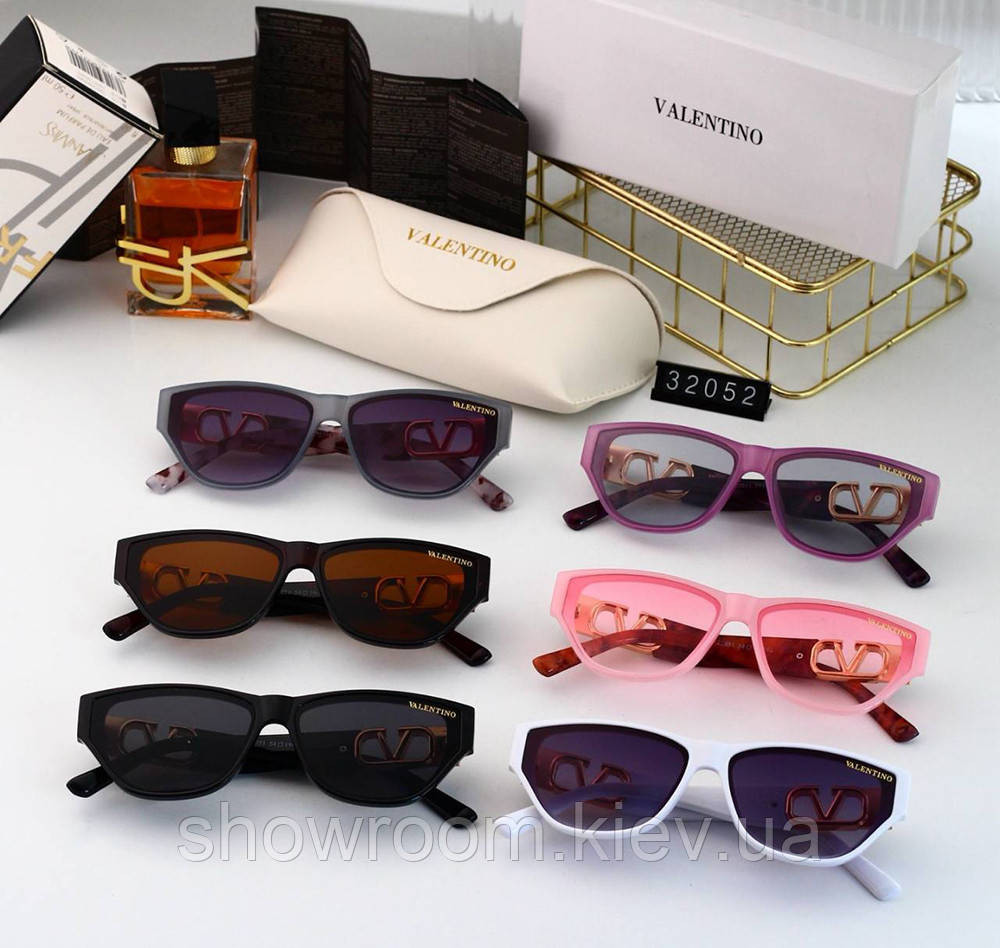 Жіночі сонцезахисні окуляри Valentino (22051) grey Київ - фото 2
