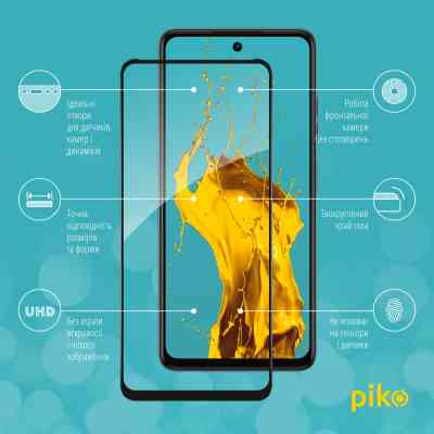 Скло захисне Piko Full Glue Tecno Spark 20 Black (1283126589010) Вінниця