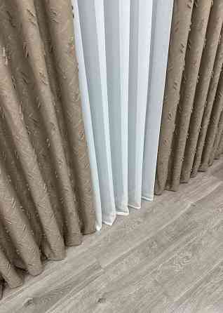 Шторная ткань Лен Букле цвет капучино 1886ш Киев