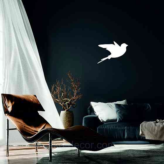 Декоративне настінне Панно «Пташка» Декор на стіну(ціна за 1шт) 20*14 см, Білий Київ