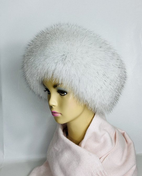 Хутряна пов'язка на голову жіноча з песця Натуральний Харків - фото 4