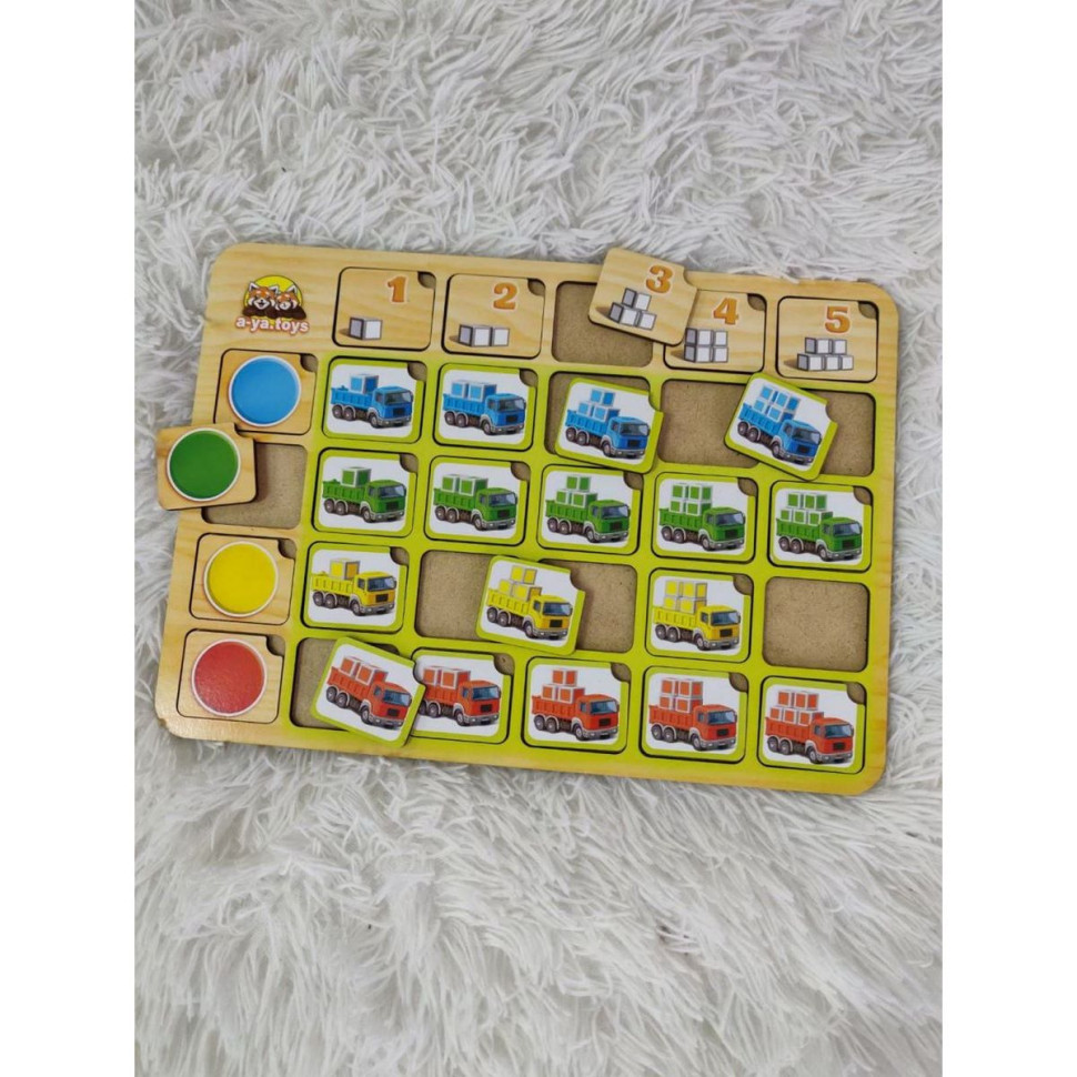 Деревянный пазл-сортер 