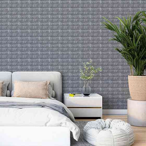 Самоклеющаяся 3D панель под серебряный кирпич в рулоне 3080x700x3мм (R017-3) SW-00001445 Днепр