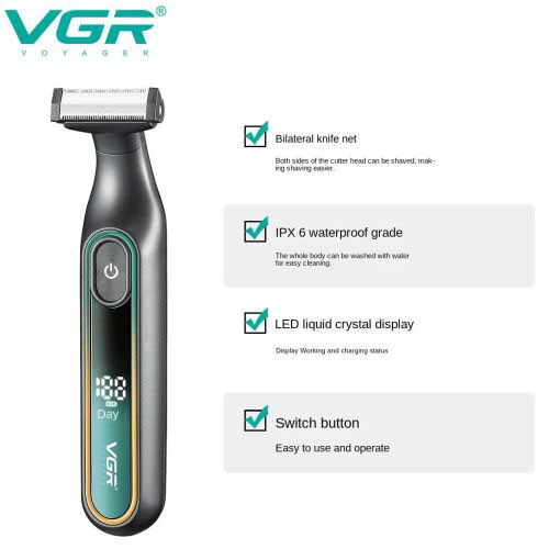 Профессиональная бритва для мужчин VGR V-360, Беспроводная электрическая бритва для бритья KR-58 Львов - изображение 4