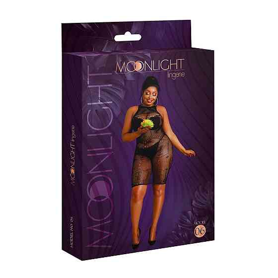 Сукня-бодістокінг Moonlight Plus Model 06 XL-XXXL Black Sex Aura Київ