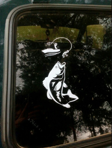 Наклейка на автомобіль на тему рибалка №2 Київ - фото 6