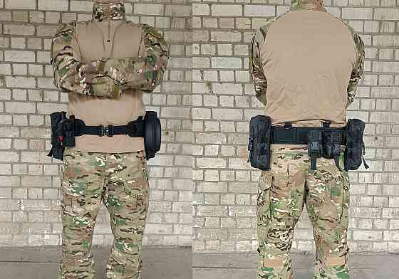 Розвантажувальний тактичний пояс РПС із кріпленням MOLLE чорний (варбелт, warbelt) Коломия