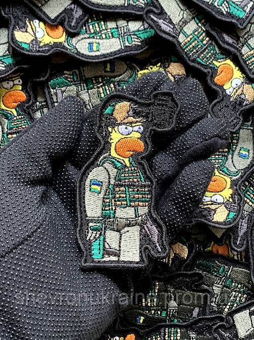 Шеврон Гомер Сімпсон (Форма контурна. На липучці) Розмір 9x5см Київ - фото 6