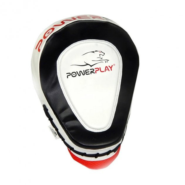 Лапы боксерские PowerPlay 3042 черно-белые PU [пара] Каменское - изображение 2