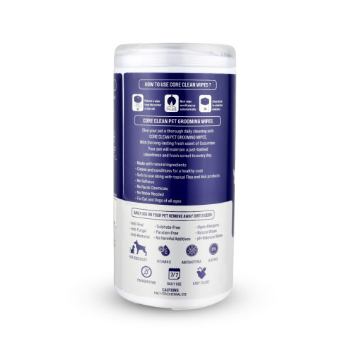 Серветки вологі Pet Clean PET GROOMING WIPES для грумінгу домашніх тварин щоденне очищення з ароматом японської вишні 50шт Київ - фото 2