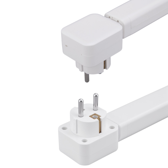 Сетевой удлинитель телескопический,тройник с поворотом на 360° выдвижной на 3 розетки и 2 порта для зарядки USB-A,Type-C, 16А Каменец-Подольский