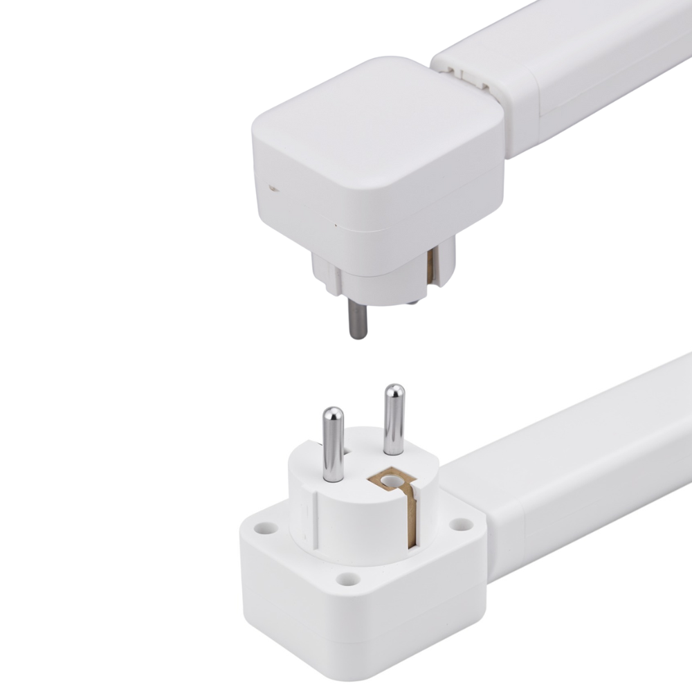 Мережевий подовжувач телескопічний, трійник з поворотом на 360° висувний на 3 розетки і 2 порти для зарядки USB-A, Type-C, 16А Кам'янець-Подільський - фото 5