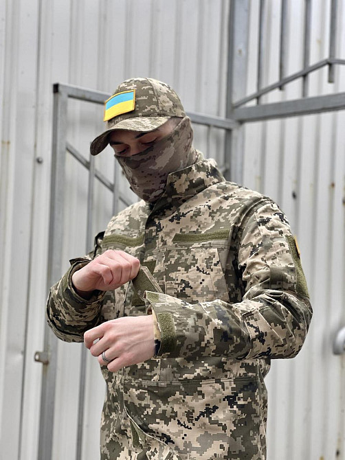 Мужской тактический костюм летний военный, комплект куртка пиксель + штаны, тактическая форма зсу XL Одесса - изображение 4