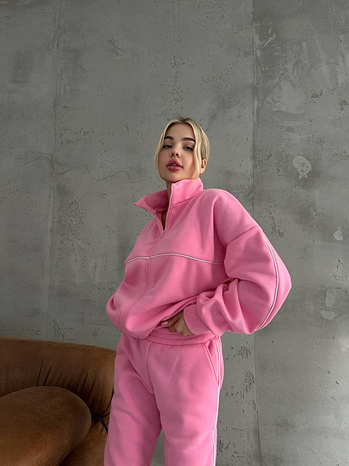 Женский теплый прогулочный костюм: кофта и штаны трехнитка на флисе Одесса - изображение 6