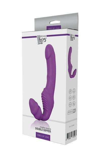 Страпон безремневой VIBES OF LOVE DOUBLE DIPPER PURPLE Sex Aura Киев - изображение 3