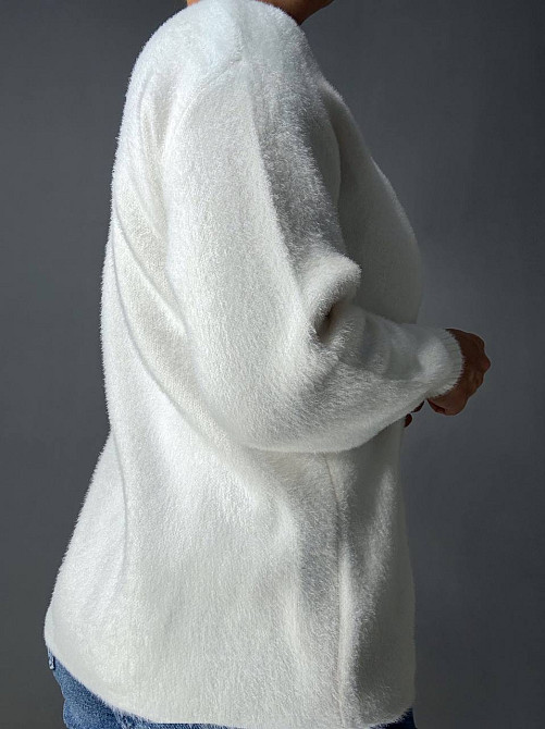 Светр жіночий Fancy Matinee 5977 ангора базовий, білий, one size Київ - фото 17