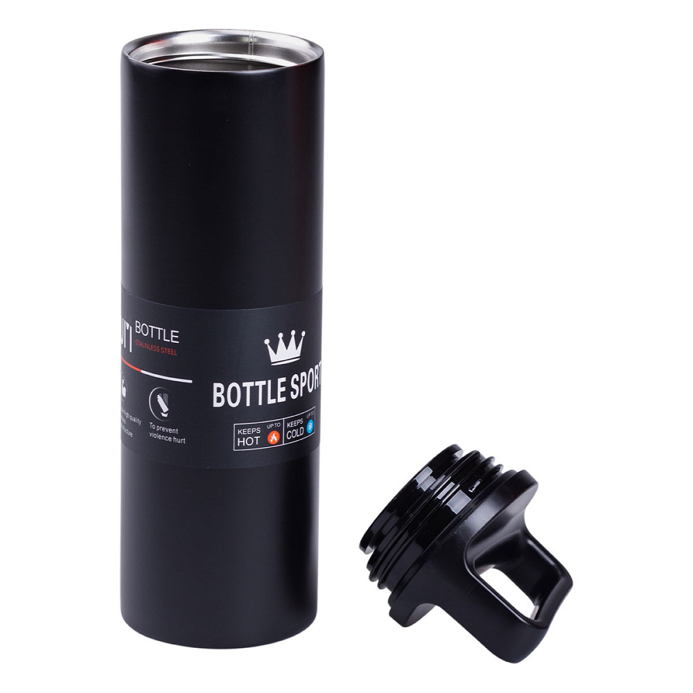 Yiwu Термос металевий 500 мл Bottle Sport з вакуумною ізоляцією чорний HPGM5009B Коломия - фото 2