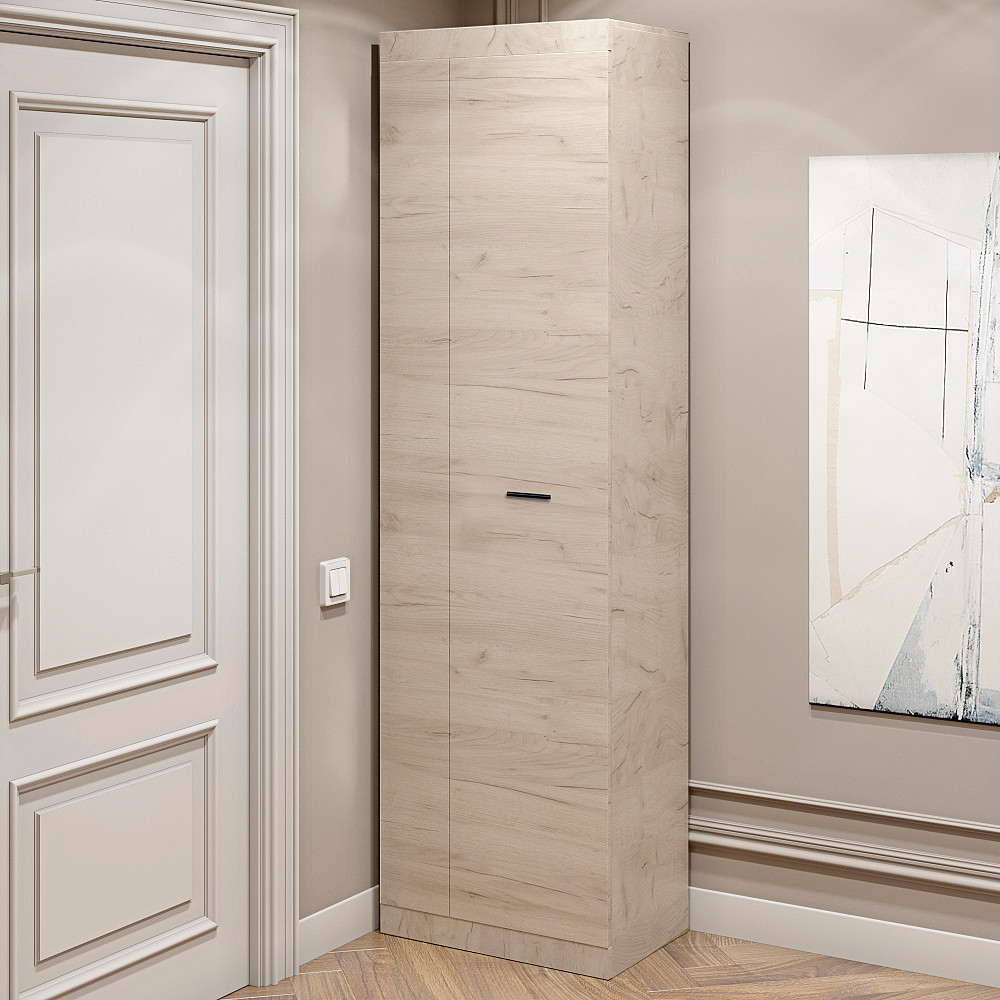 Шкаф распашной Эверест Соната-600 дуб крафт белый (DTM-2683) Львов - изображение 2