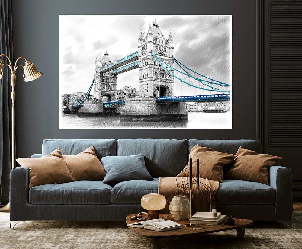 Картина холст у вітальню / спальню Велика Британія  MLP_33  ( 60х30см ) 60x100 см Київ - фото 3