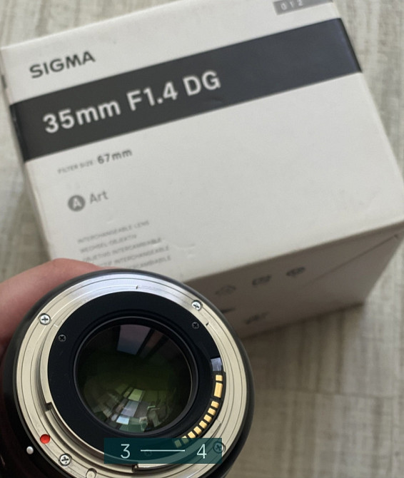 Объектив Линза : Sigma 35 , 1.4 ART Canon EF. Киев - изображение 3