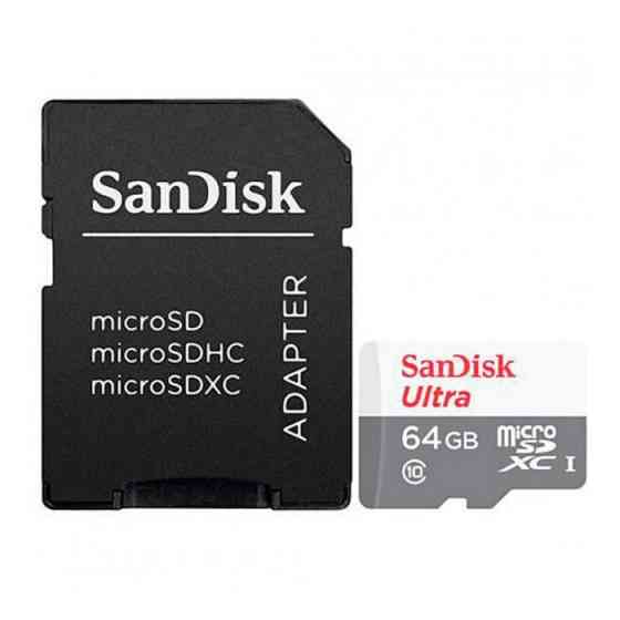 Карта пам'яті MicroSDXC SanDisk Ultra 64Gb class 10 A1 SDSQUNR-064G-GN3MA Одеса